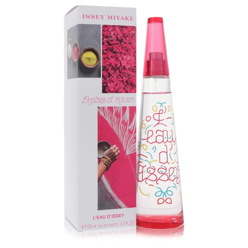 L’eau D’issey Shades of Kolam by Issey MiyakeEau De Toilette Spray 3.3 oz 3.3 oz / 100 ml / Alcohol, Amber, Woody, Aldehyde, Oils Women
