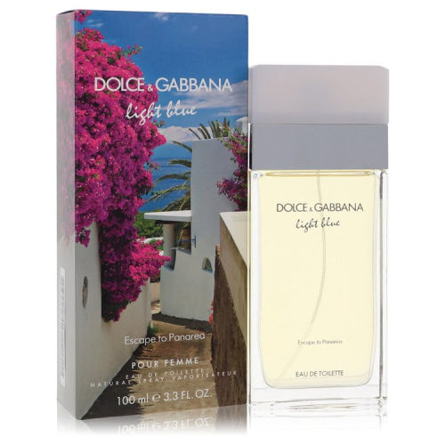 Light Blue Escape to Panarea by Dolce & GabbanaEau De Toilette Spray 3.3 oz 3.3 oz / 100 ml / Alcohol, Amber, Woody, Aldehyde, Oils Women