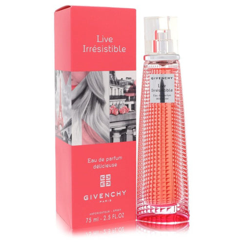 Live Irresistible Delicieuse by GivenchyEau De Parfum Spray 2.5 oz 2.5 oz / 75 ml / Alcohol, Amber, Woody, Aldehyde, Oils Women