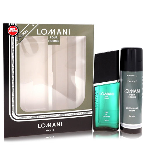 Lomani by LomaniGift Set -- 3.4 oz Eau De Toilette Spray + 6.7 oz Deodorant Spray -- / -- / Alcohol, Amber, Woody, Aldehyde, Oils Men
