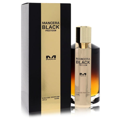 Mancera Black Prestigium by ManceraEau De Parfum Spray (Unisex) 4 oz 4 oz / 120 ml / Alcohol, Amber, Woody, Aldehyde, Oils Unisex