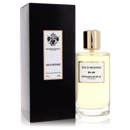 Mancera Gold Incense by ManceraEau De Parfum Spray 4 oz 4 oz / 120 ml / Alcohol, Amber, Woody, Aldehyde, Oils Women