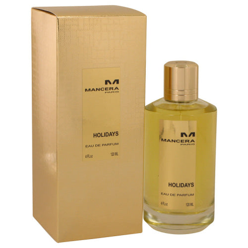Mancera Holidays by ManceraEau De Parfum Spray (Unisex) 4 oz 4 oz / 120 ml / Alcohol, Amber, Woody, Aldehyde, Oils Unisex