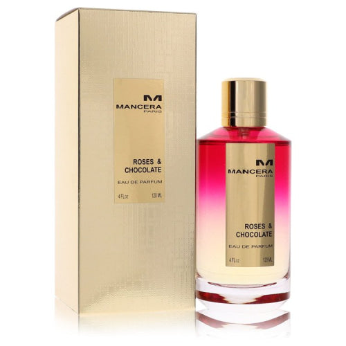 Mancera Roses & Chocolate by ManceraEau De Parfum Spray (Unisex) 4 oz 4 oz / 120 ml / Alcohol, Amber, Woody, Aldehyde, Oils Unisex