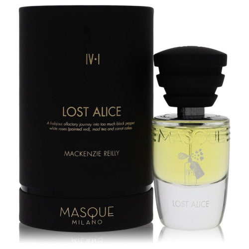 Masque Milano Lost Alice by Masque MilanoEau De Parfum Spray 1.18 oz 1.18 oz / 35 ml / Alcohol, Amber, Woody, Aldehyde, Oils Men