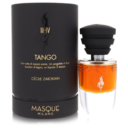 Masque Milano Tango by Masque MilanoEau De Parfum Spray (Unisex) 1.18 oz 1.18 oz / 35 ml / Alcohol, Amber, Woody, Aldehyde, Oils Unisex