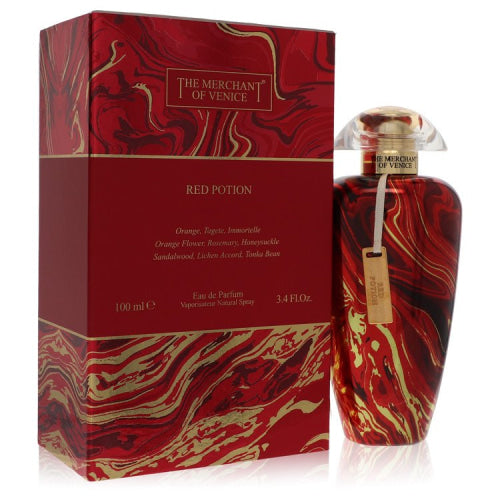 Merchant of Venice Red Potion by The Merchant Of VeniceEau De Parfum Spray (Unisex) 3.4 oz 3.4 oz / 100 ml / Alcohol, Amber, Woody,