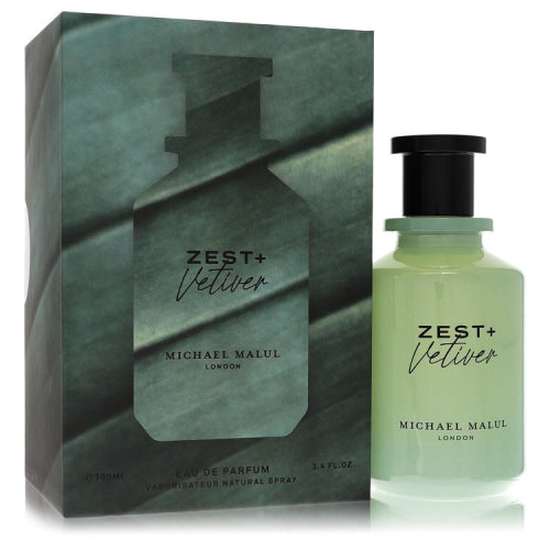 Michael Malul Zest + Vetiver by Michael MalulEau De Parfum Spray 3.4 oz 3.4 oz / 100 ml / Alcohol, Amber, Woody, Aldehyde, Oils Men