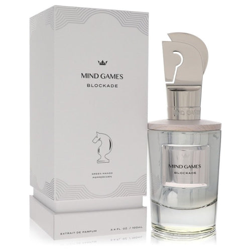 Mind Games Blockade by Mind GamesExtrait De Parfum Spray (Unisex) 3.4 oz 3.4 oz / 100 ml / Alcohol, Amber, Woody, Aldehyde, Oils Unisex