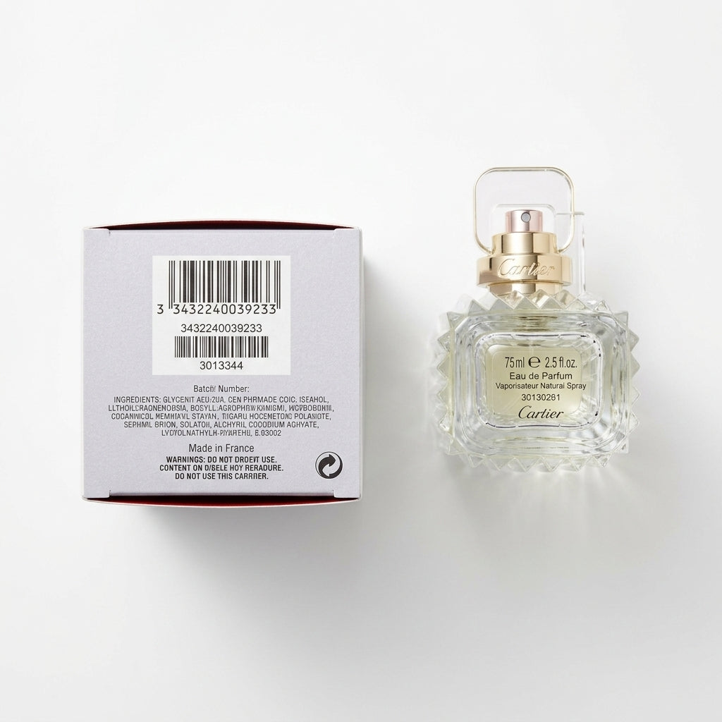 Eau de Parfum — Flat Lay - Back | Generated by Modelize