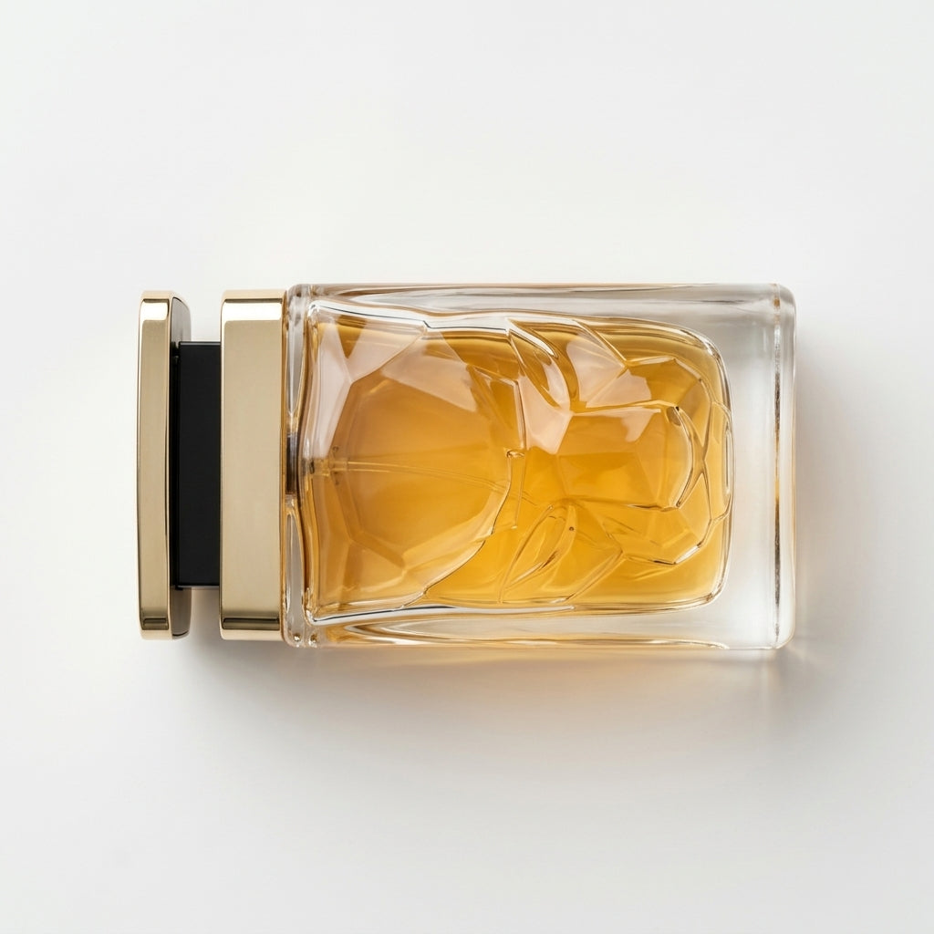 Luxury fragrance bottle — Flat Lay - Back | Generated by Modelize