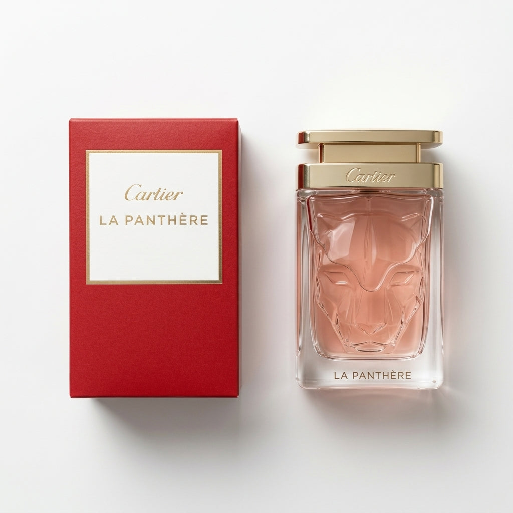Fragrance Bottle and Packaging — Flat Lay - Back | Generated by Modelize