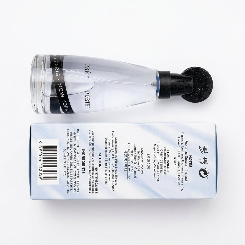 Fragrance / Eau De Toilette — Flat Lay - Back | Generated by Modelize