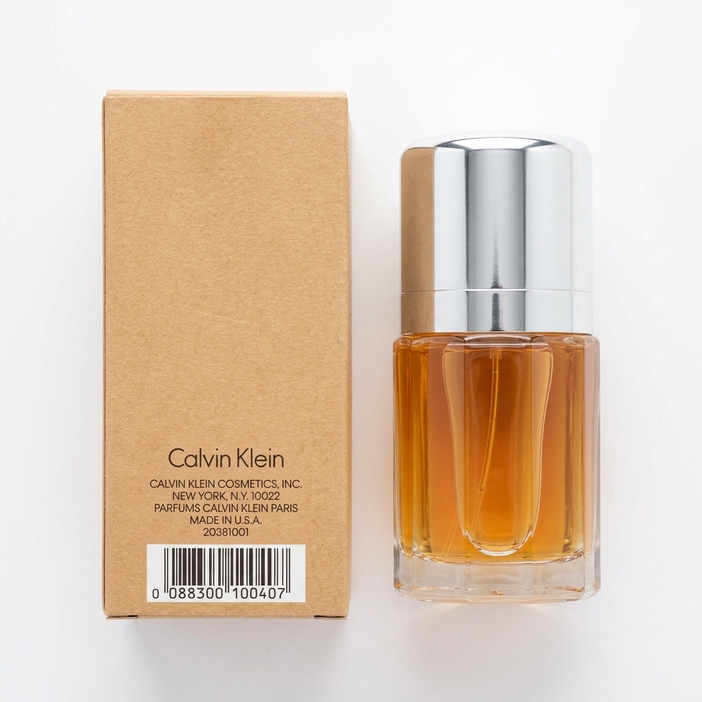 Perfume bottle and packaging — Flat Lay - Back | Generated by Modelize
