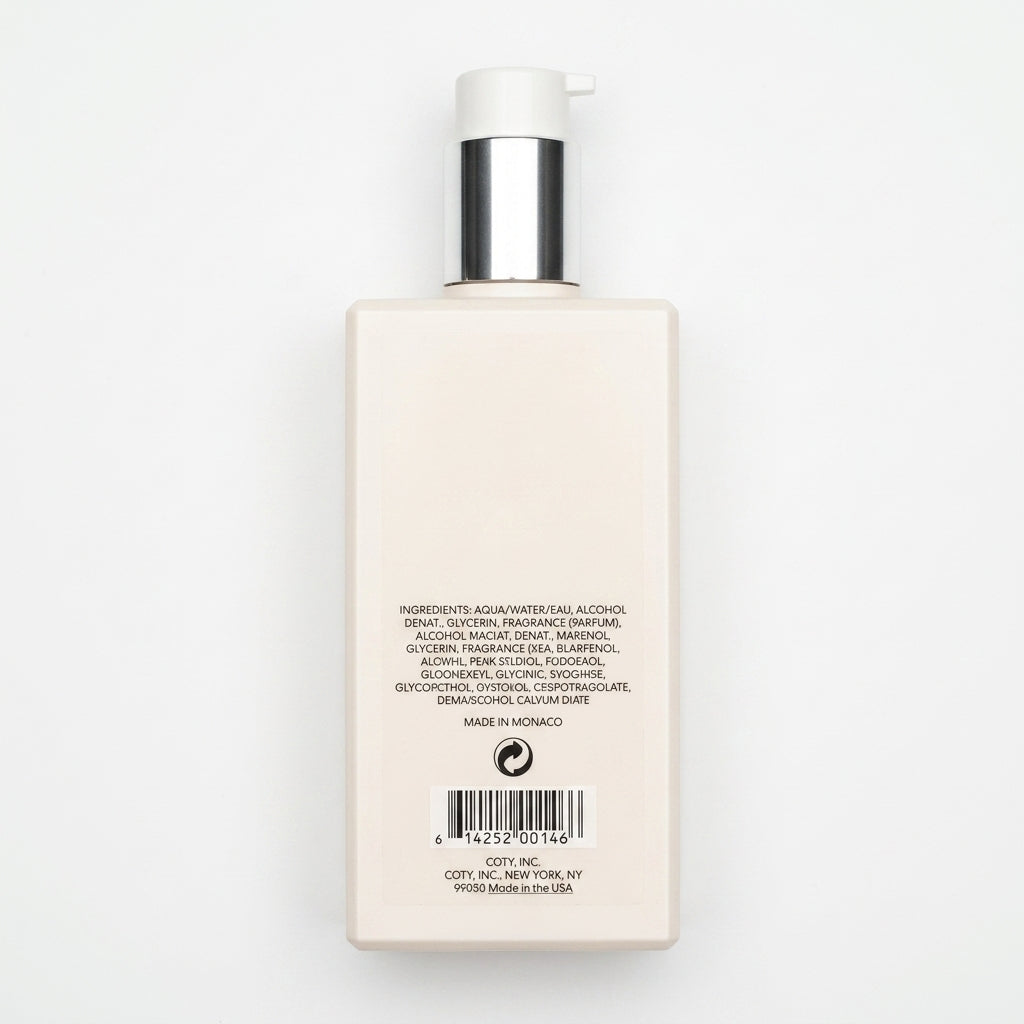 Body Lotion — Flat Lay - Back | Generated by Modelize