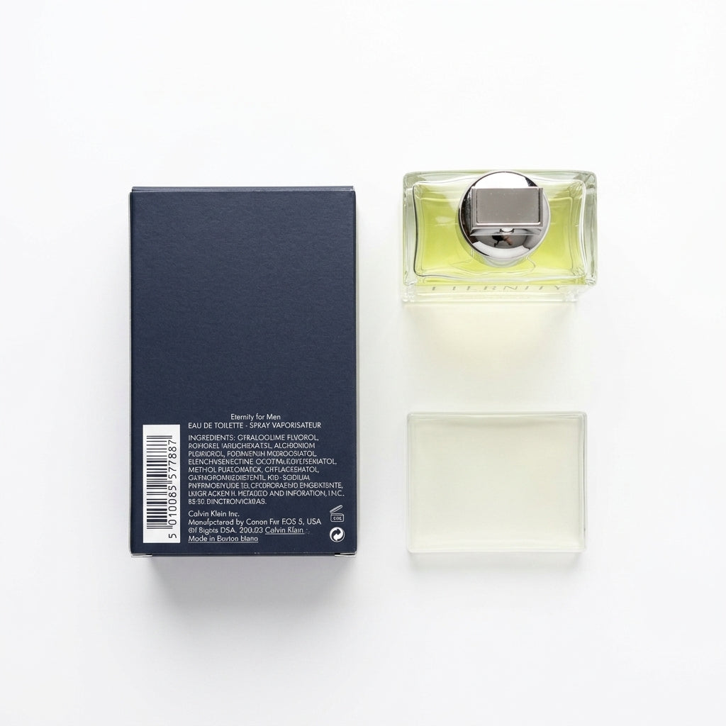 Fragrance / Eau De Toilette — Flat Lay - Back | Generated by Modelize
