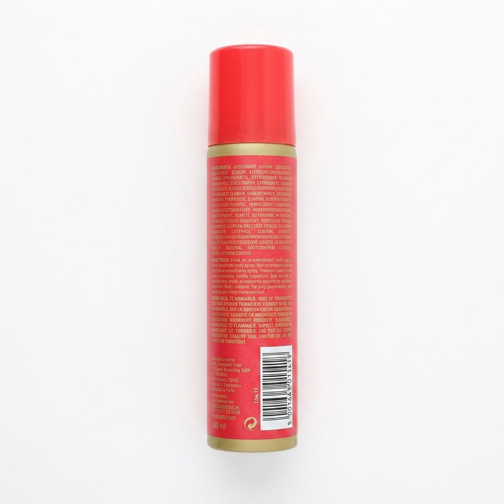 Deodorant Body Spray — Flat Lay - Back | Generated by Modelize