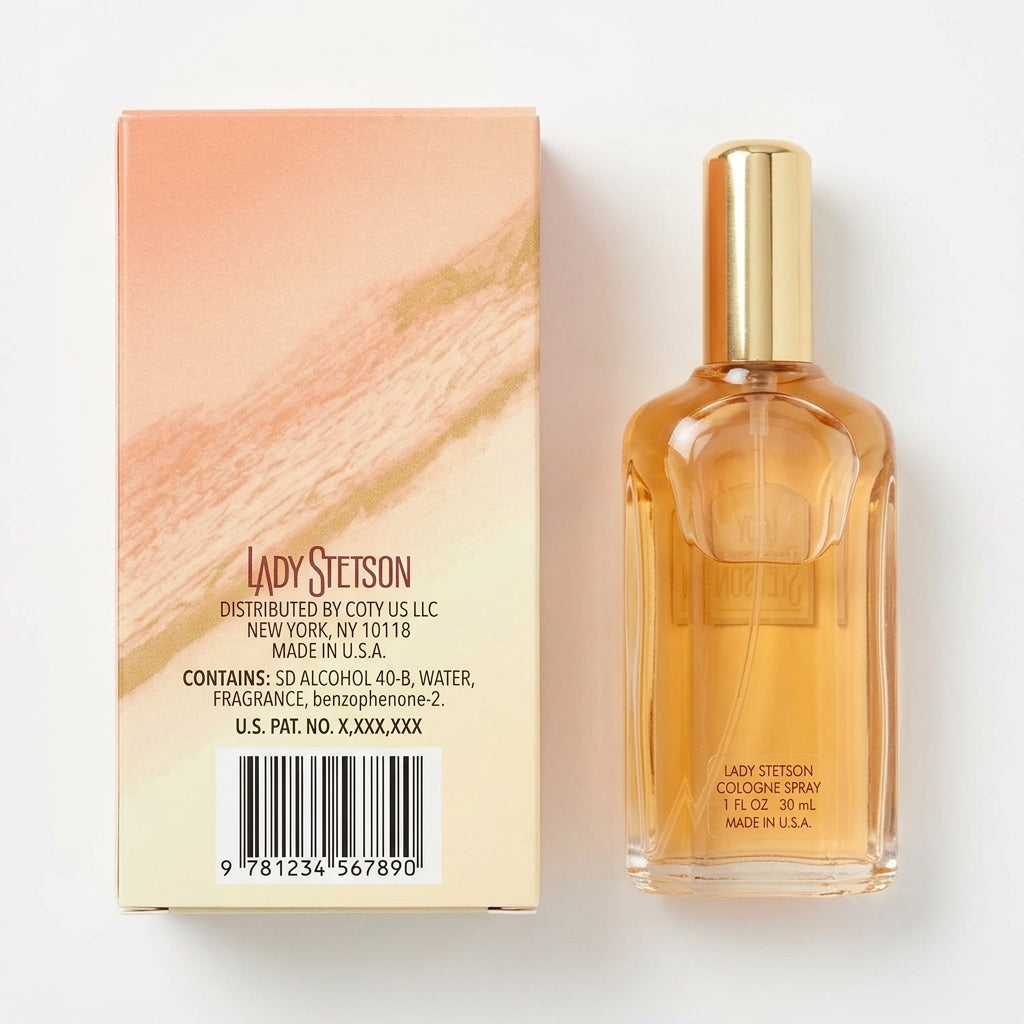 Cologne spray and packaging — Flat Lay - Back | Generated by Modelize