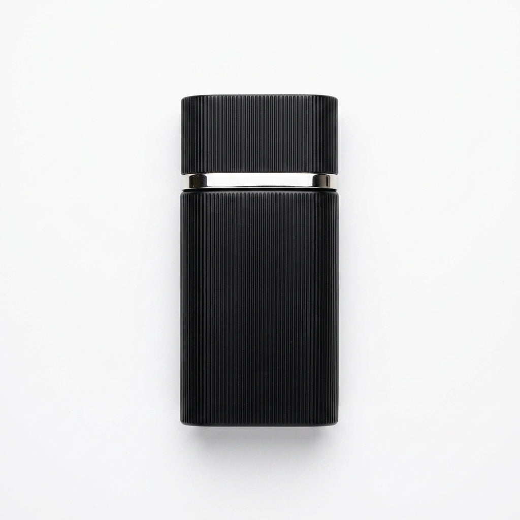 Men's fragrance bottle — Flat Lay - Back | Generated by Modelize
