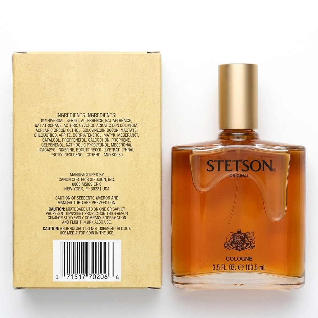 Cologne / Fragrance — Flat Lay - Back | Generated by Modelize