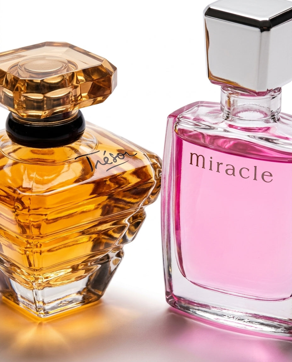 Luxury miniature perfume gift set — Faceted Glass Detail | Generated by Modelize