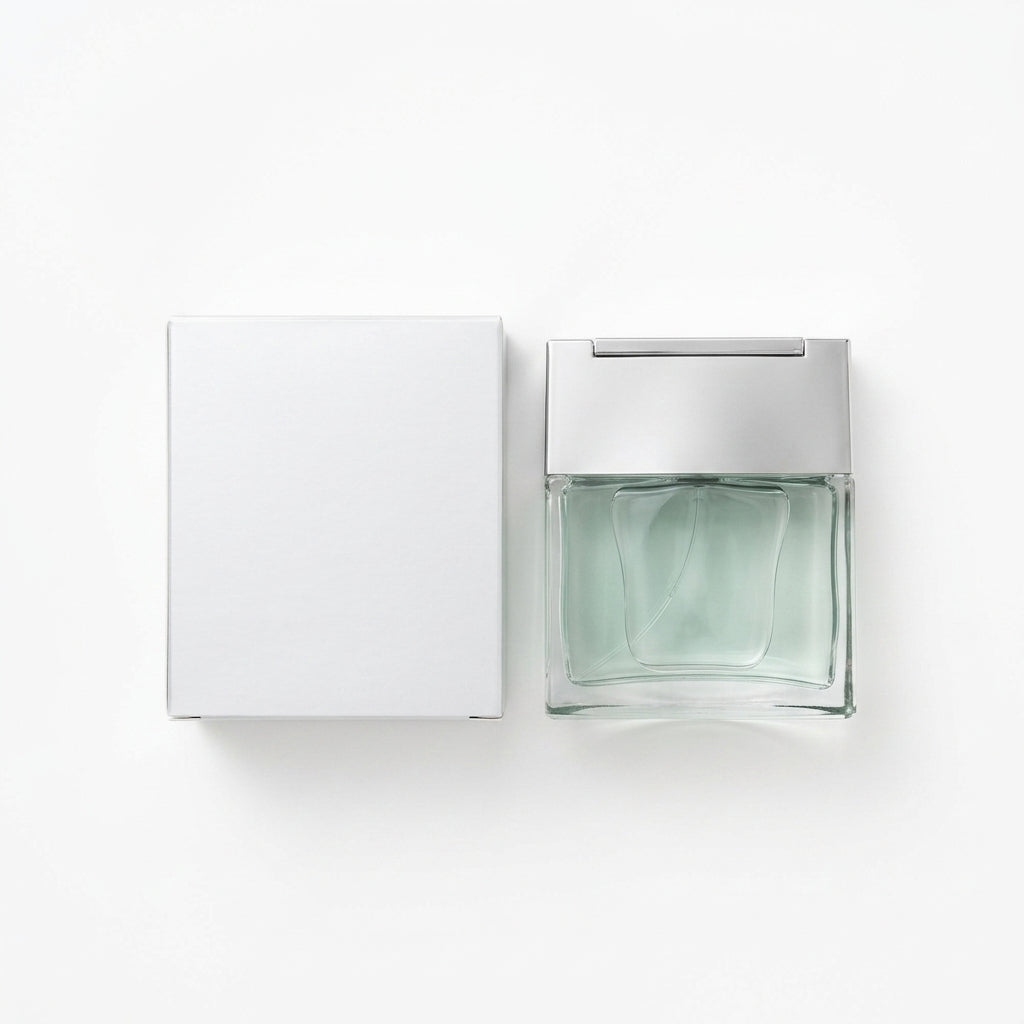 Eau De Toilette Fragrance — Flat Lay - Back | Generated by Modelize