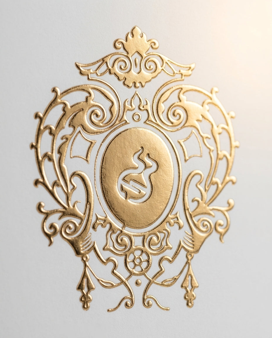 Luxury Fragrance — Gold Crest Detail | Generated by Modelize