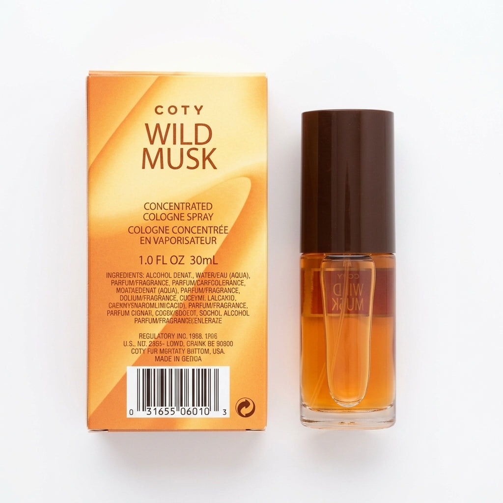 Cologne spray and packaging — Flat Lay - Back | Generated by Modelize