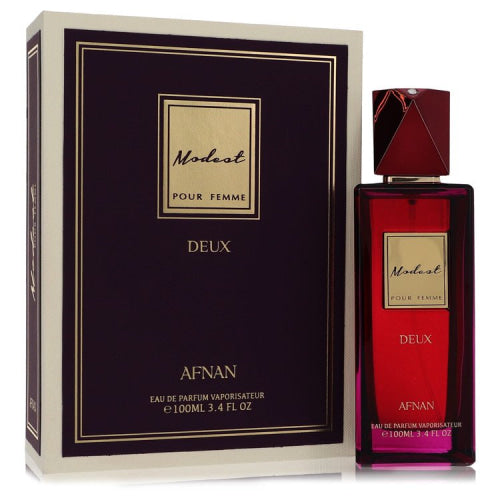 Modest Pour Femme Deux by AfnanEau De Parfum Spray 3.4 oz 3.4 oz / 100 ml / Alcohol, Amber, Woody, Aldehyde, Oils Women