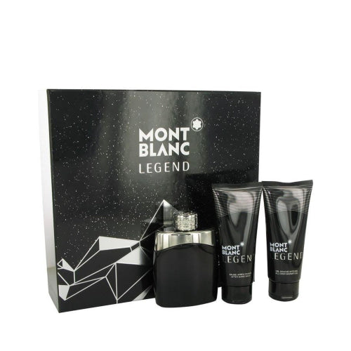 MontBlanc Legend by Mont Blanc Gift Set -- 3.3 oz Eau De Toilette Spray + 3.3 oz After Shave Balm + 3.3 oz Shower Gel After Shave