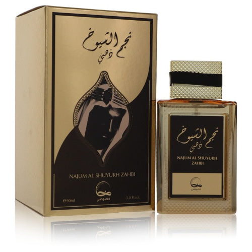 Najum Al Shuyukh Zahbi by KhususiEau De Parfum Spray 3 oz 3 oz / 90 ml / Alcohol, Amber, Woody, Aldehyde, Oils Men