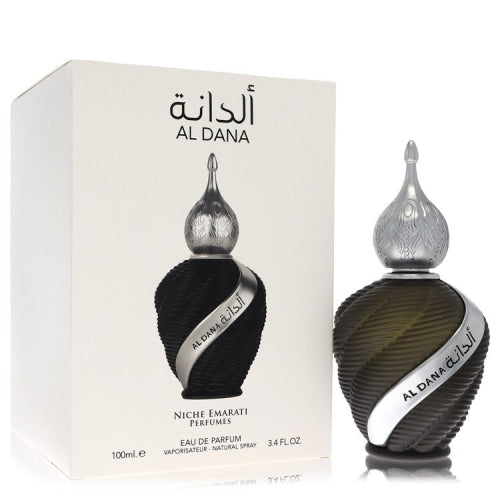 Niche Emarati Al Dana by LattafaEau De Parfum Spray (Unisex) 3.4 oz 3.4 oz / 100 ml / Alcohol, Amber, Woody, Aldehyde, Oils Unisex