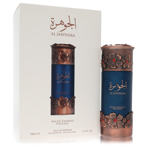 Niche Emarati Al Jawhara by LattafaEau De Parfum Spray (Unisex) 3.4 oz 3.4 oz / 100 ml / Alcohol, Amber, Woody, Aldehyde, Oils Unisex