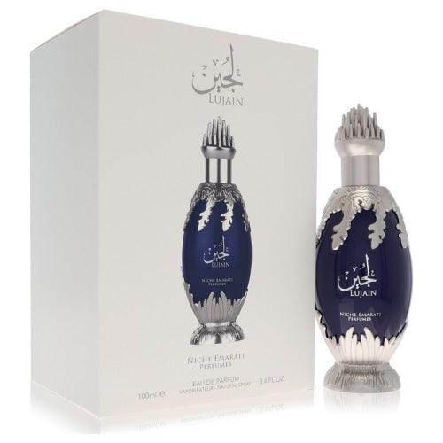 Niche Emarati Lujain by LattafaEau De Parfum Spray (Unisex) 3.4 oz 3.4 oz / 100 ml / Alcohol, Amber, Woody, Aldehyde, Oils Unisex
