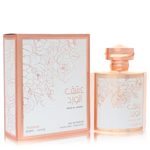 Nusuk Ishq Al ward by NusukEau De Parfum Spray (Unisex) 3.4 oz 3.4 oz / 100 ml / Alcohol, Amber, Woody, Aldehyde, Oils Unisex