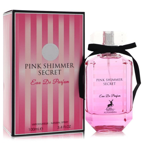 Pink Shimmer Secret by Maison AlhambraEau De Parfum Spray 3.4 oz 3.4 oz / 100 ml / Alcohol, Amber, Woody, Aldehyde, Oils Women