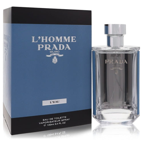 Prada L’Homme L’eau by PradaEau De Toilette Spray 3.4 oz 3.4 oz / 100 ml / Alcohol, Amber, Woody, Aldehyde, Oils Men