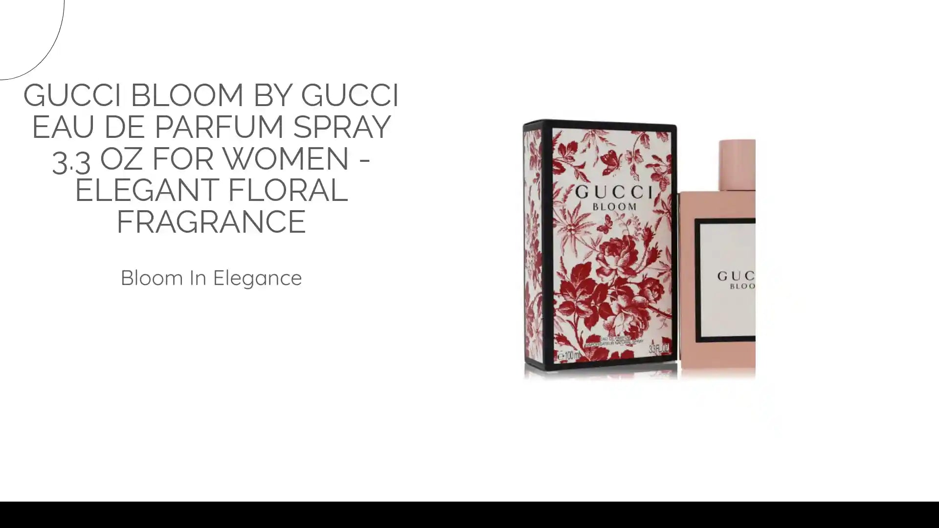 Gucci Bloom by Gucci Eau De Parfum Spray 3.3 oz for Women - Elegant Floral Fragrance by@Outfy