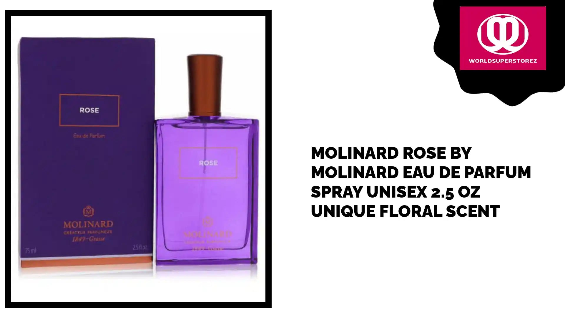Molinard Rose by Molinard Eau De Parfum Spray Unisex 2.5 oz Unique Floral Scent by@Outfy