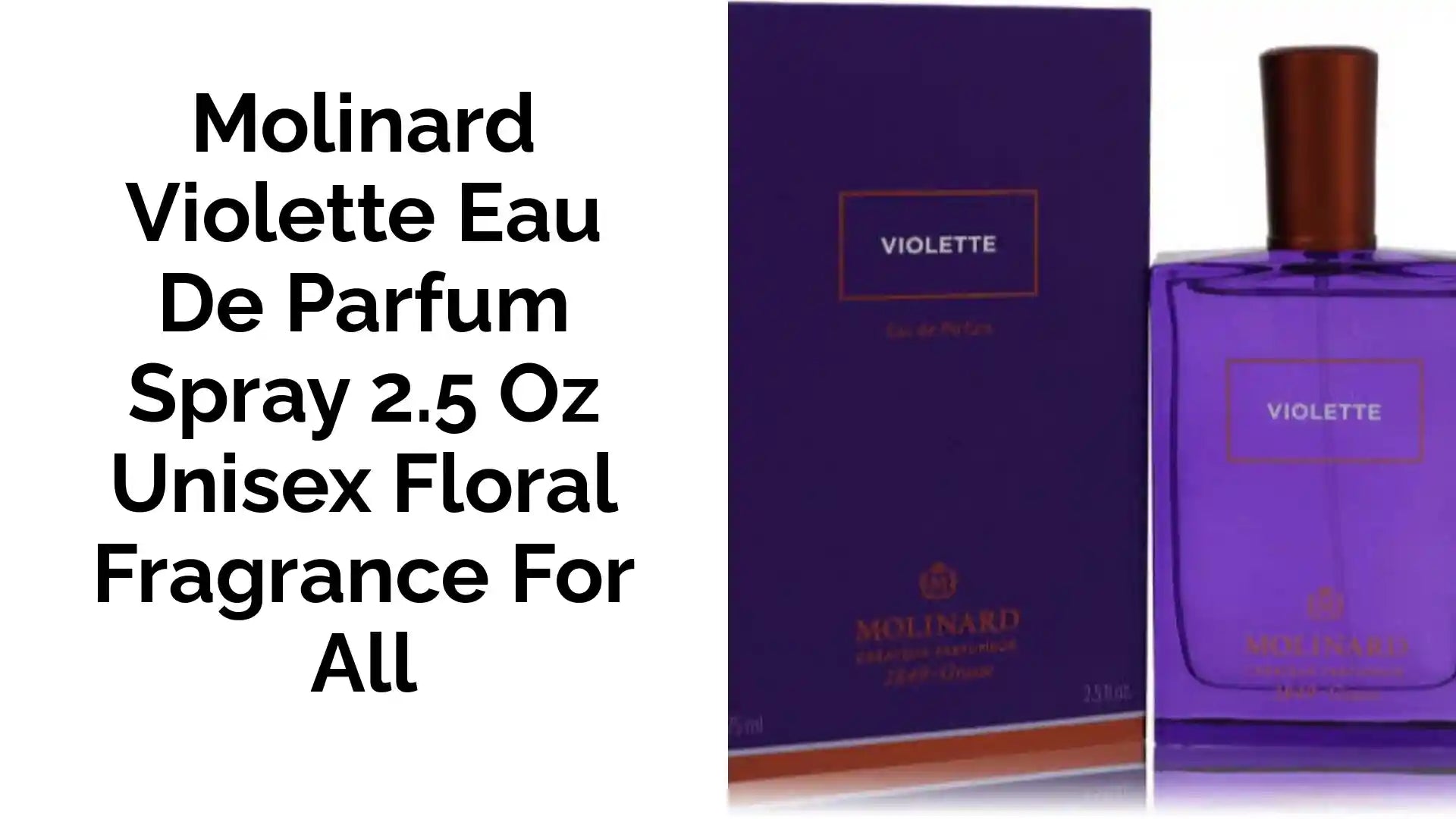 Molinard Violette Eau De Parfum Spray 2.5 oz Unisex Floral Fragrance for All by@Outfy
