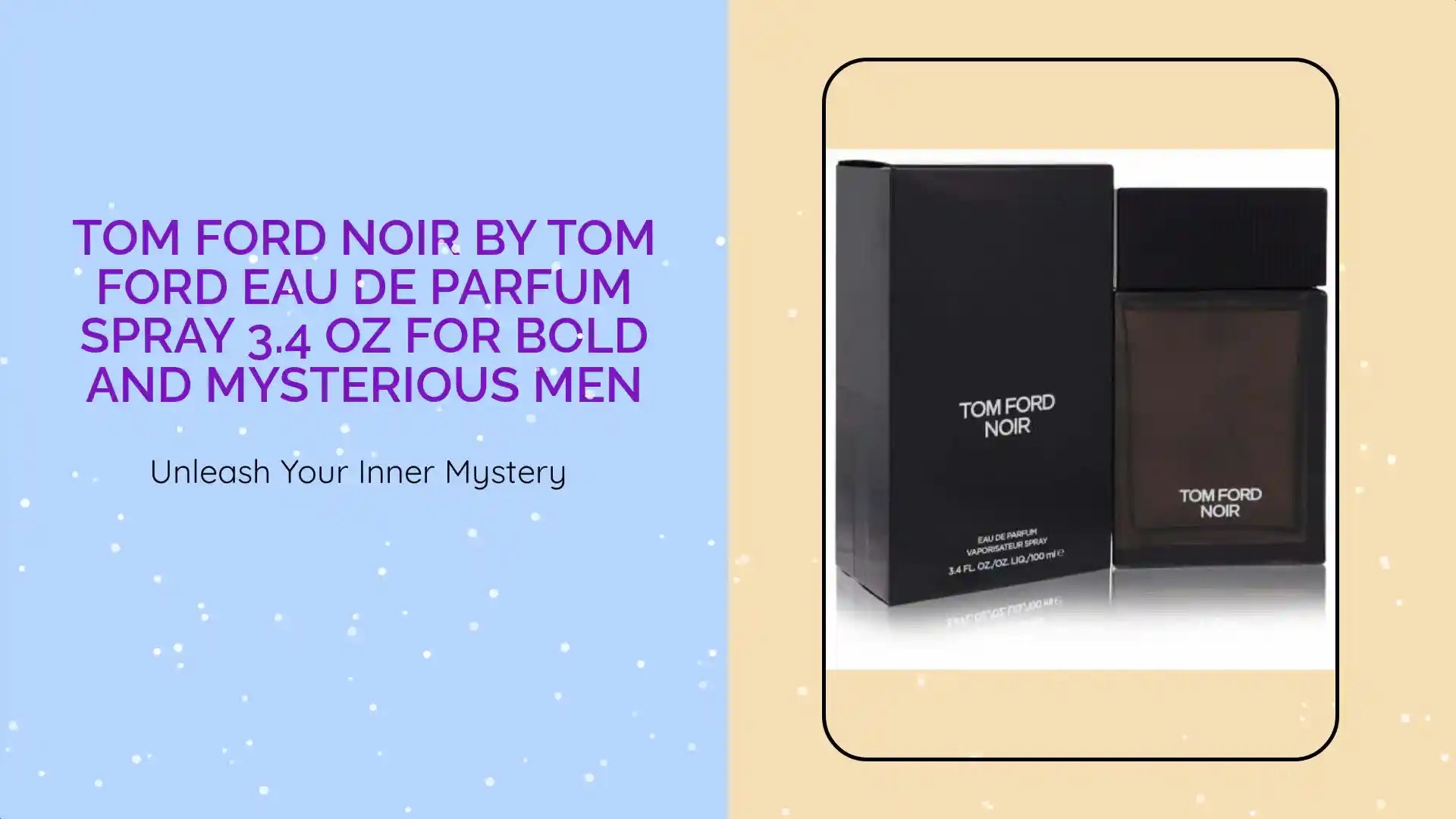 Tom Ford Noir by Tom Ford Eau De Parfum Spray 3.4 oz for Bold and Mysterious Men by@Outfy