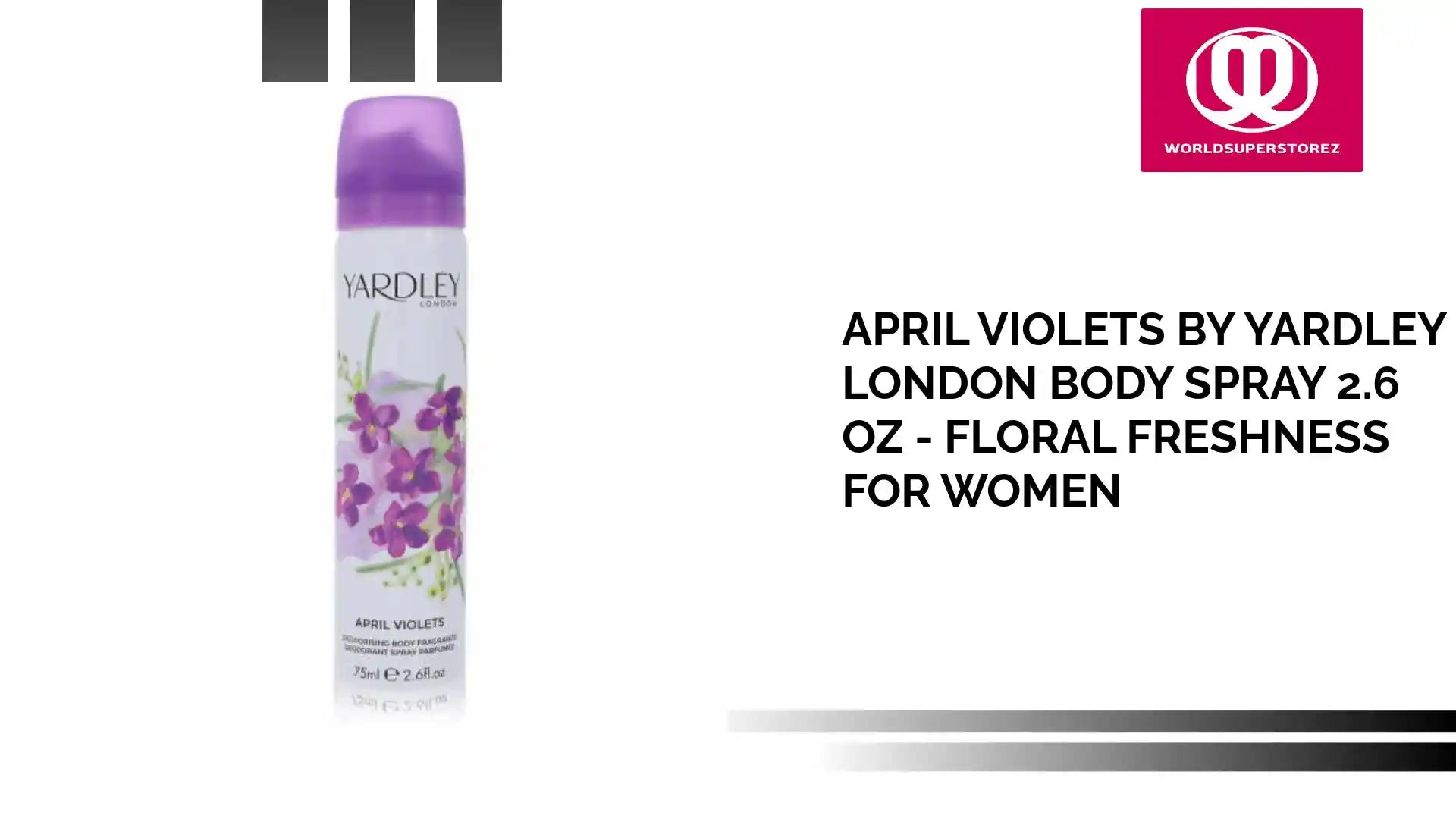April Violets by Yardley London Body Spray 2.6 oz - Floral Freshness for Women by@Outfy