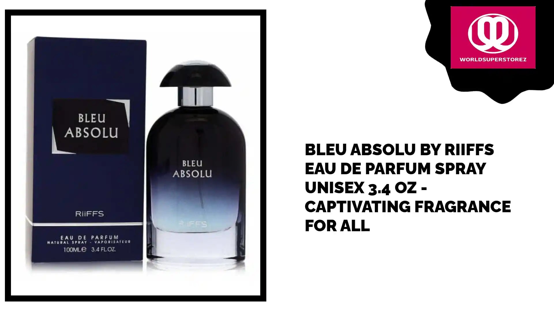 Bleu Absolu by Riiffs Eau De Parfum Spray Unisex 3.4 oz - Captivating Fragrance for All by@Outfy