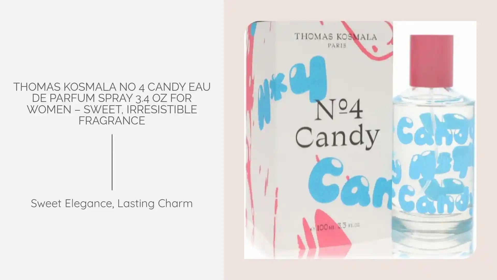 Thomas Kosmala No 4 Candy Eau De Parfum Spray 3.4 oz for Women – Sweet, Irresistible Fragrance by@Outfy