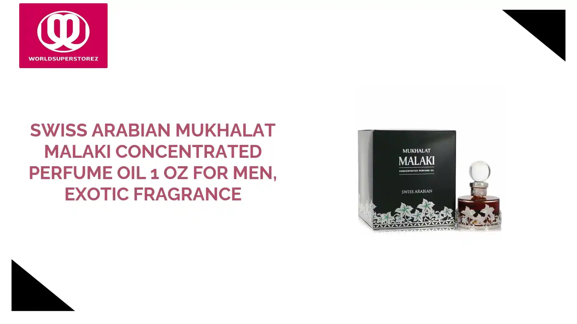 Swiss Arabian Mukhalat Malaki Concentrated Perfume Oil 1 oz for Men, Exotic Fragrance by@Outfy