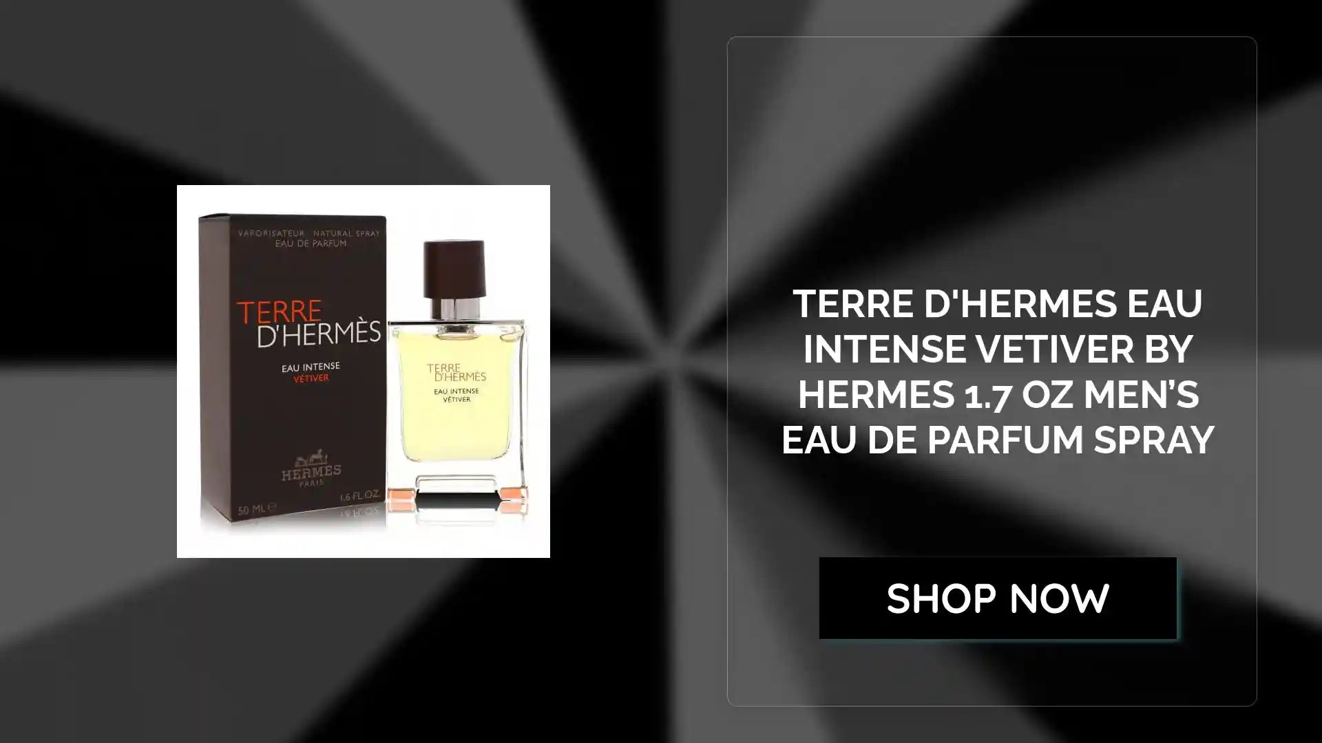 Terre D'hermes Eau Intense Vetiver by Hermes 1.7 oz Men’s Eau De Parfum Spray by@Outfy