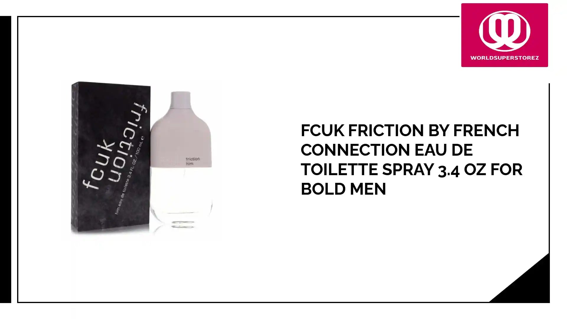 FCUK Friction by French Connection Eau De Toilette Spray 3.4 oz for Bold Men by@Outfy