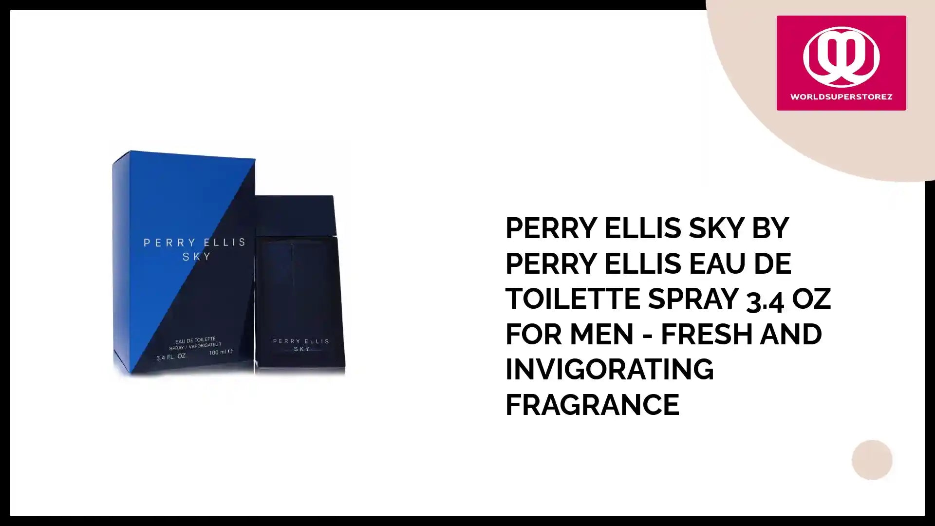 Perry Ellis Sky by Perry Ellis Eau De Toilette Spray 3.4 oz for Men - Fresh and Invigorating Fragrance by@Outfy