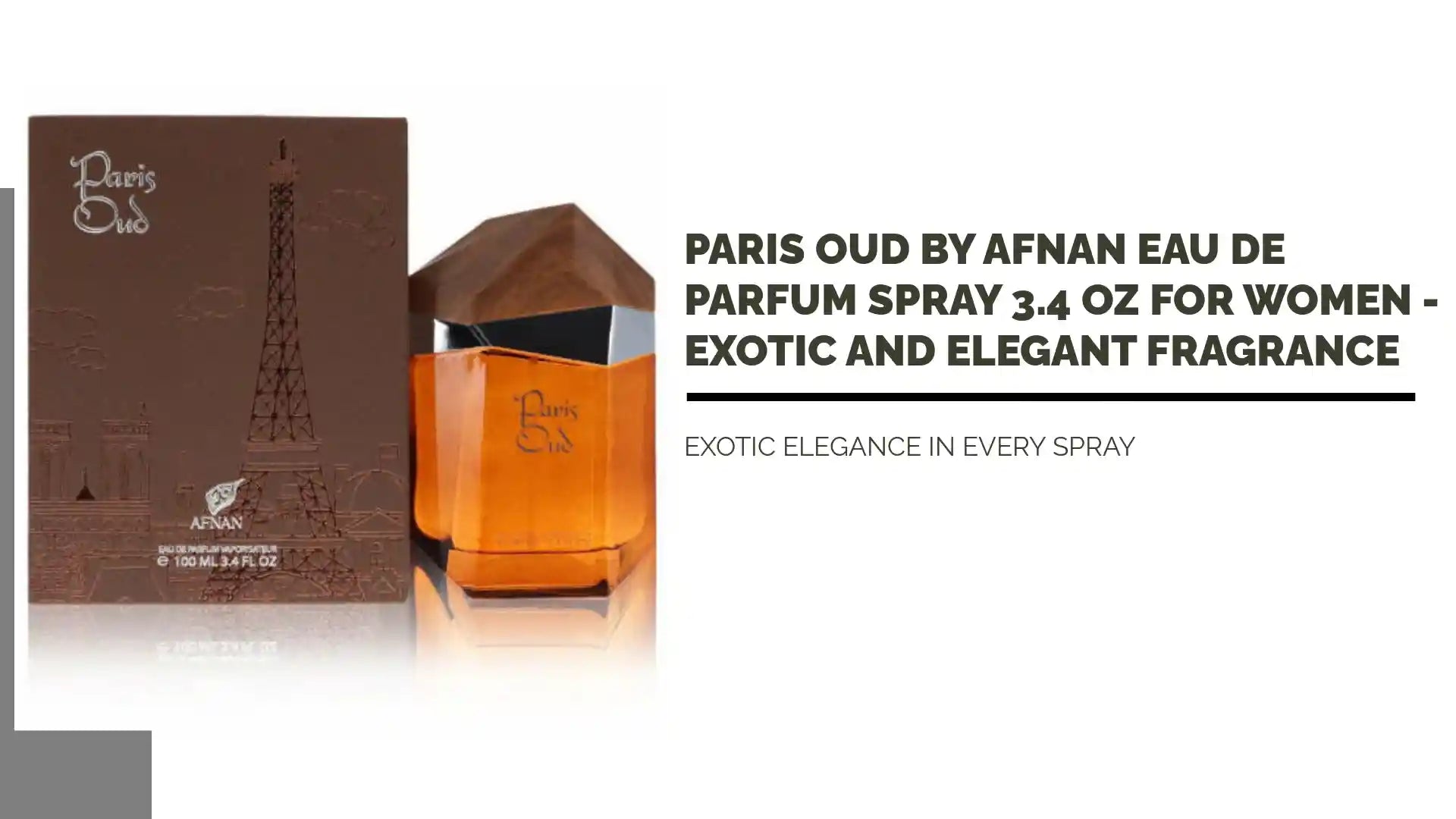 Paris Oud by Afnan Eau De Parfum Spray 3.4 oz for Women - Exotic and Elegant Fragrance by@Outfy