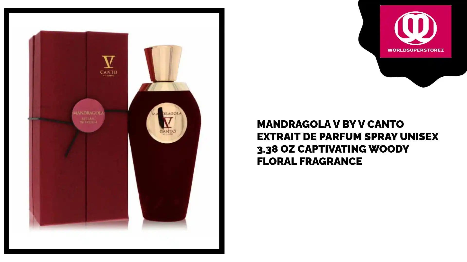 Mandragola V by V Canto Extrait De Parfum Spray Unisex 3.38 oz Captivating Woody Floral Fragrance by@Outfy